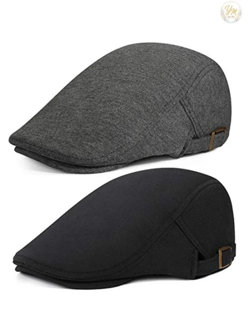 Men's Cotton Newsboy Cap Gatsby Flat Cap Adjustable Vintage Cabbie Driving Hat
